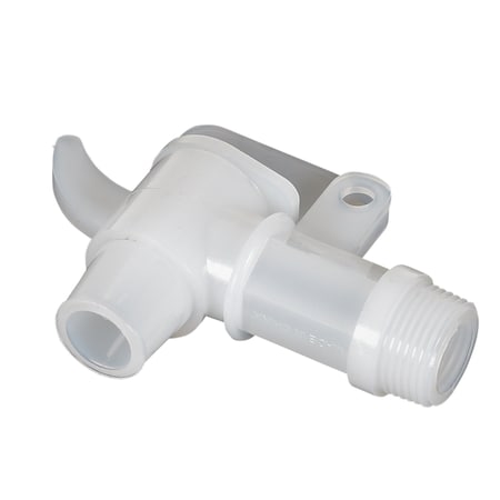 Vestil Poly Drum Faucet Non-Adjustable 3/4" Bung White VDFT